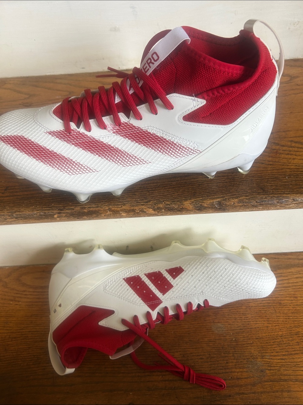 adidas White and Red Soccer Cleats